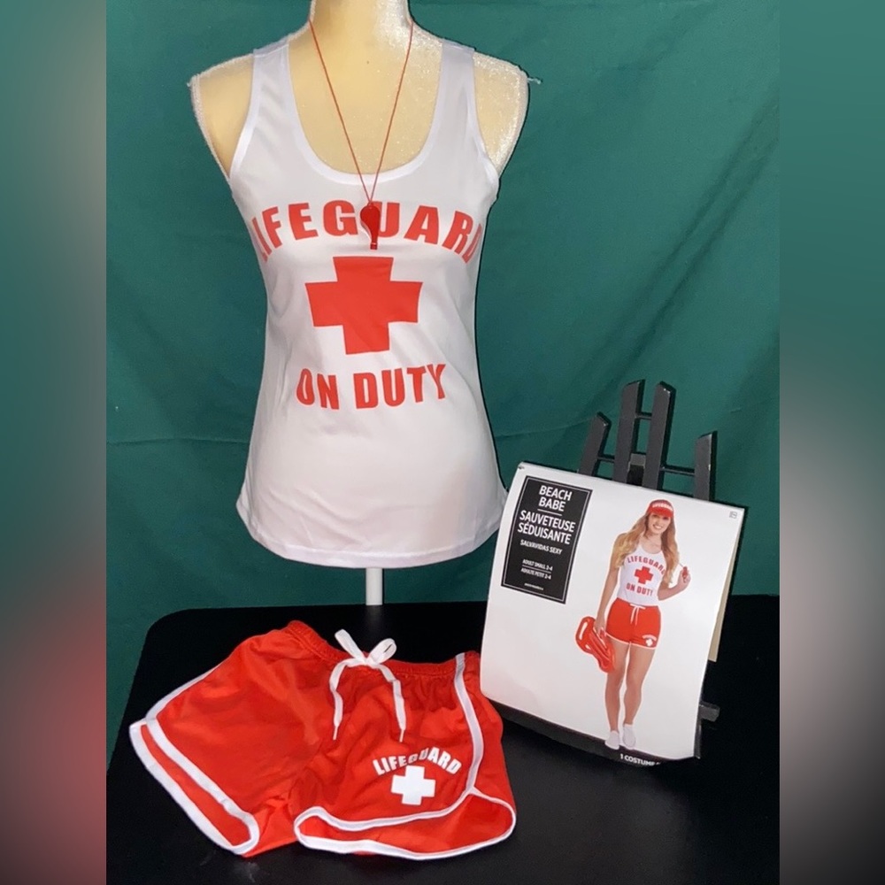 🎃 Halloween Costume Sexy Beach Babe Lifeguard 🛟 Size Extra Small 2-4